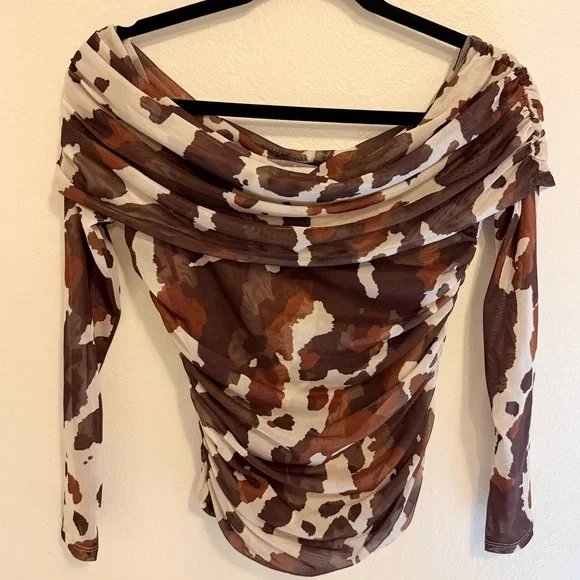 Anthropologie Maeve The Aleda Mesh Off-Shoulder Top - Picture 5 of 5